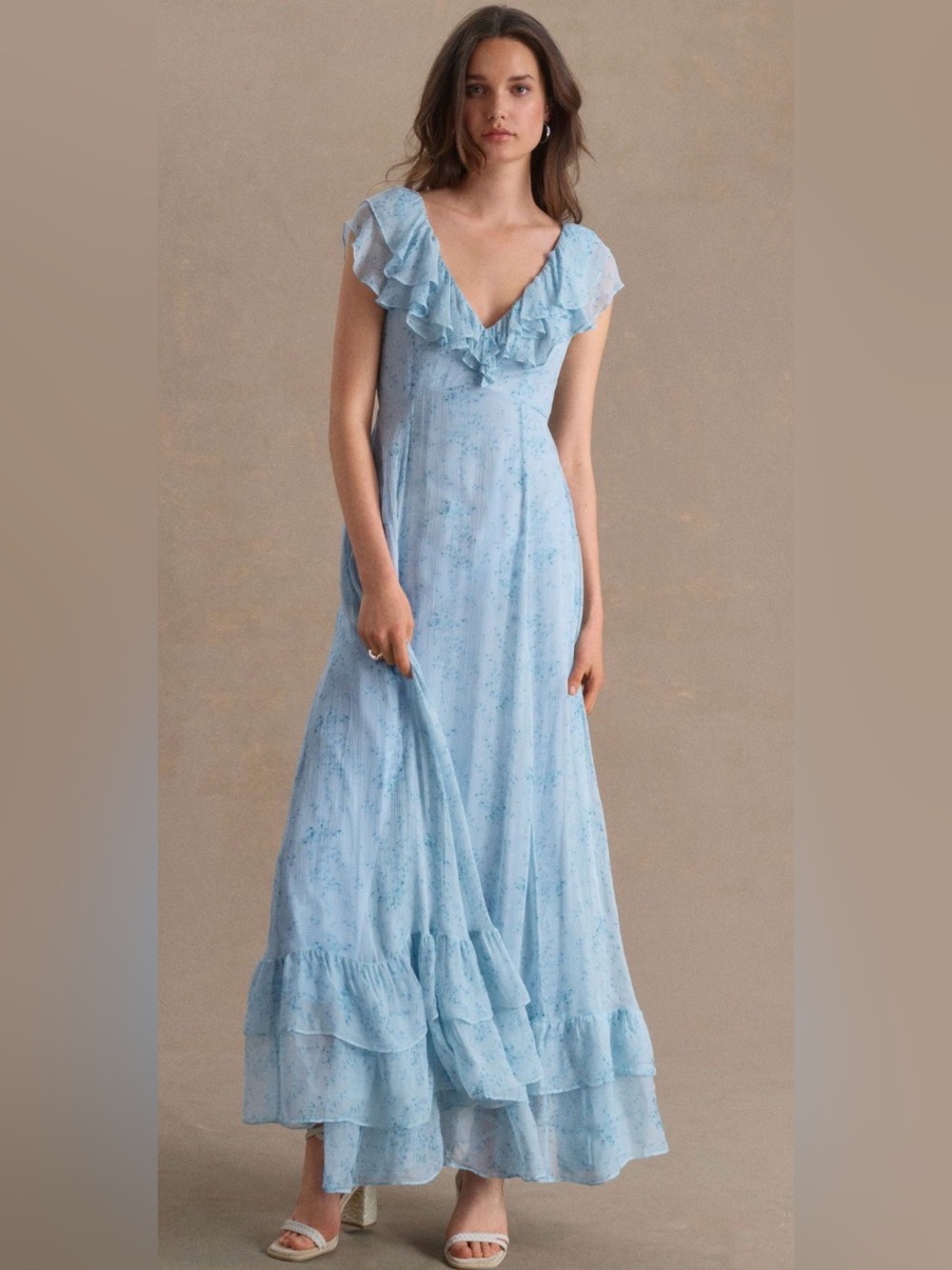 Sachin + Babi Light Blue Ruffled Dress